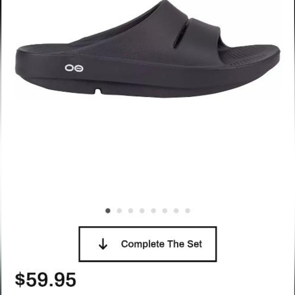 OOFOS OOahhh Recovery Black Foam Slide Sandal Slip On Original Men 10 Women 12 - Picture 10 of 13